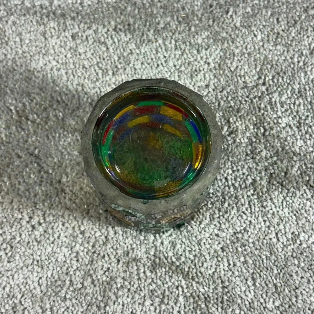 Mosaic Candle Holder Glass Boho Votive Decor Small Size